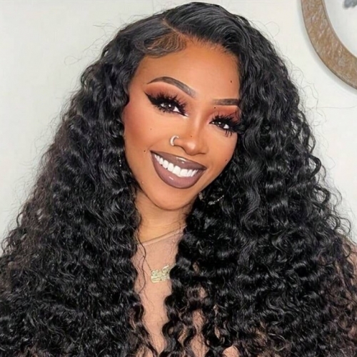 FBS Hair 4x4 Transparent Lace Deep Wave Wig Super Natural Hairline