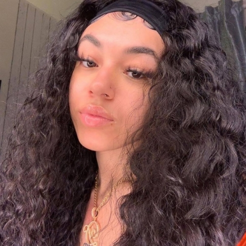 FBS Hair 180% Density Water Wave Glueless Headband Wig