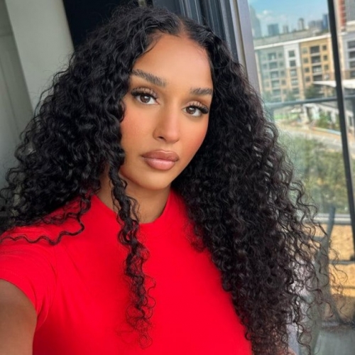 FBS Hair 13x4 HD Frontal Lace Fluffy Water Wave Wig Breathable Cap