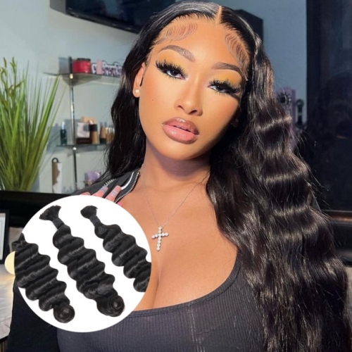 FBS Hair Loose Wave Human Hair Braid Extensions